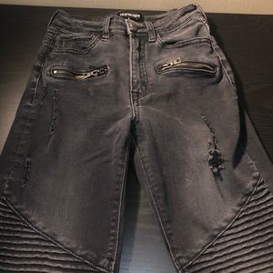 Black distressed fashion nova jeans